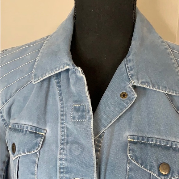 i.e. relaxed Light Blue Cotton Jacket - Picture 2 of 9